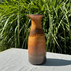 Vintage MCM handmade ceramic pottery vase by Scheurich West Germany, Mid Century Modern