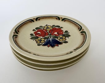 Vintage Beiers Winterling-aardewerk uit de jaren 70. Keramische platen voor volkskunst