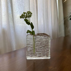 Vintage Mid Century Modern glass vase for Walter Glass, Germany