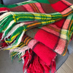 Vintage traditional Bulgarian Rhodope heavy wool blanket