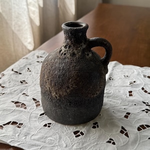 Vintage MCM Mid Century Modern Jopeko fat lava handmade ceramic pottery West Germany vase