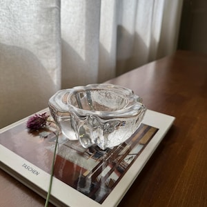 Vintage Mid Century Modern Crystal Orrefors Sweden Decorative Bowl HEAVY