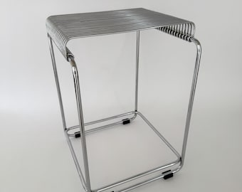 Vintage Space Age Metal Stool, Mid Century Modern Chair