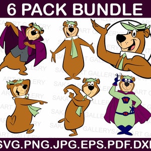 Yogi bear  SVG, Yogi bear svg, High quality layered files, svg files for cricut, clip art, vector files, cartoon characters