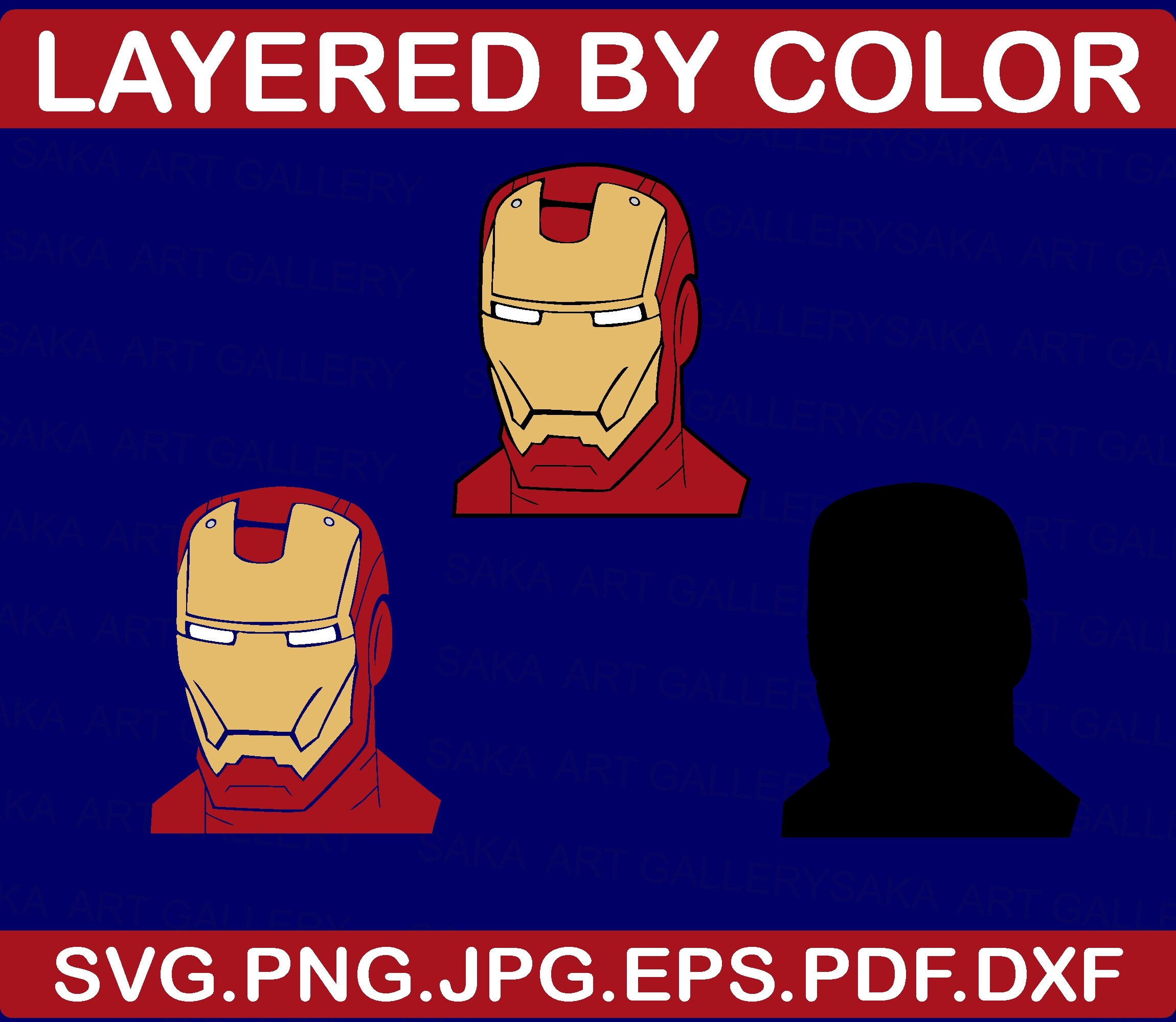 Iron Man SVG, Superhero Svg, High Quality Layered Files, Svg Files for
