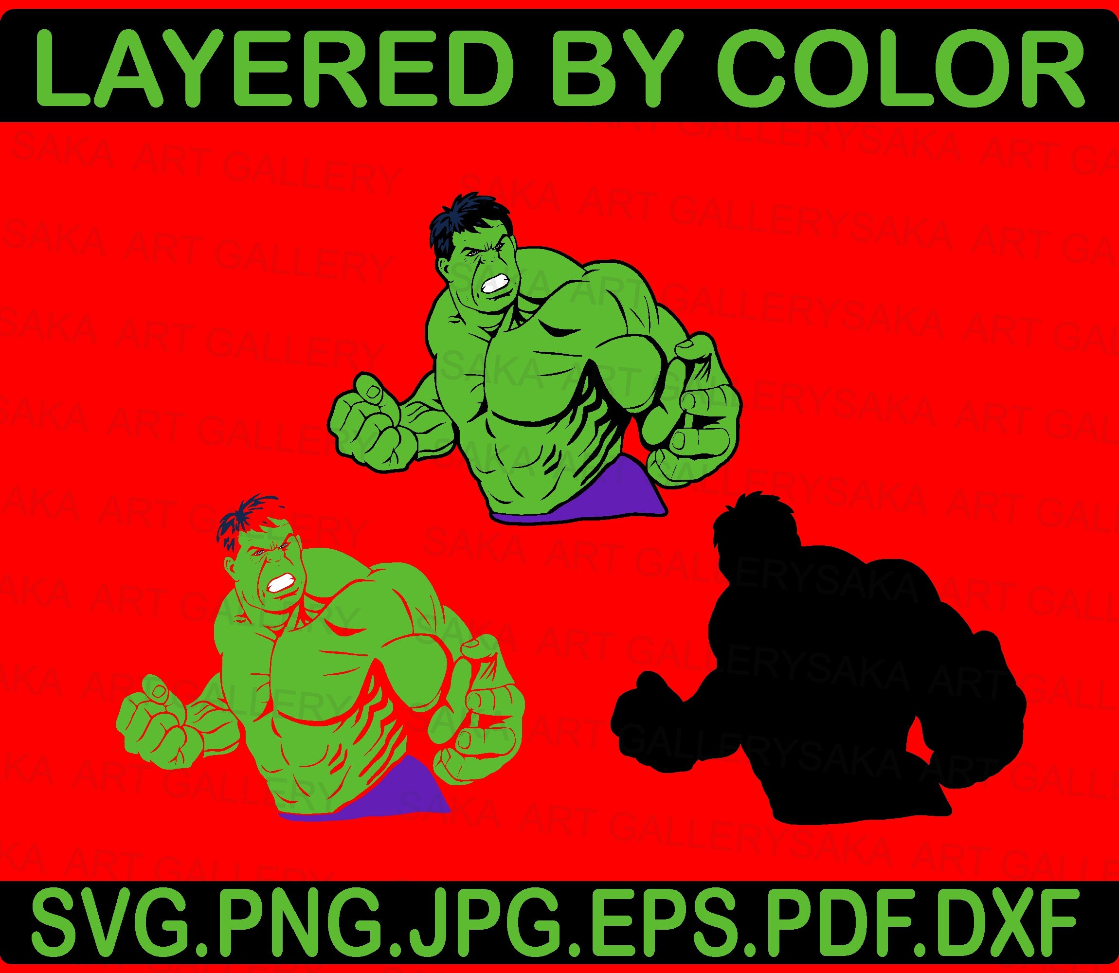 Hulk SVG, Superhero Svg, High Quality Layered Files, Svg Files for