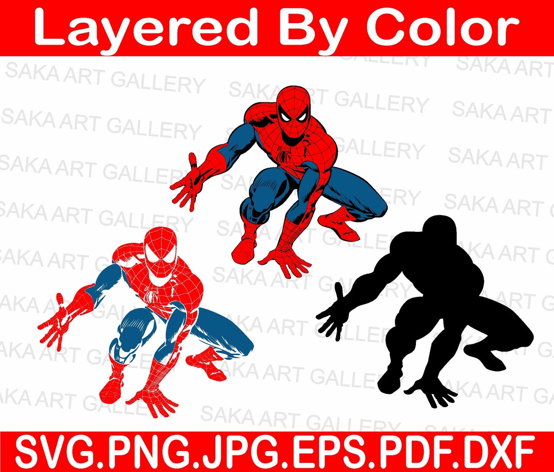 Spiderman SVG, Superhero Svg, High Quality Layered Files, Svg Files for