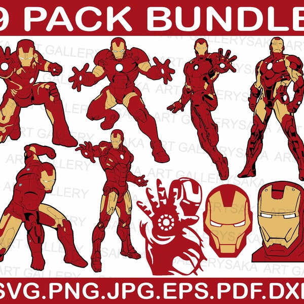 Iron Man SVG, Superhero svg, High quality layered files, svg files for cricut, clip art, vector files, cartoon characters