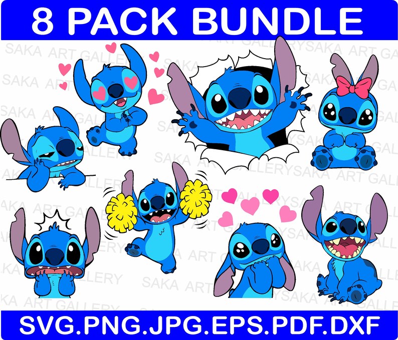 Stitch SVG, Angel Svg, High Quality Layered Files, Svg Files for Cricut