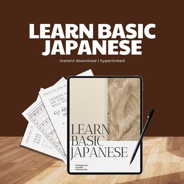 Japanese Notebook, Japanese Digital, Hiragana Practice, Katakana Worksheets, Kanji Practice, Japanese Planner, Japanese Digital Notebook