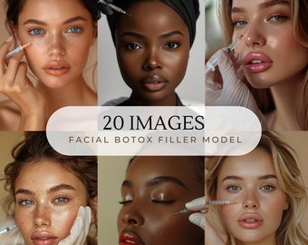 20 Stock Images Beauty Botox Filler Model Stock Photos AI Skincare Botox Filler Injectable Aesthetic Med Spa Facial Filler Stock Photos