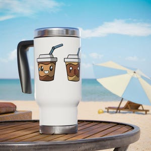 Travel Mug, Funny Coffee, Stainless Steel Mug, Gift for Coffee Lover, Insulated Mug, Cute Travel Cup
