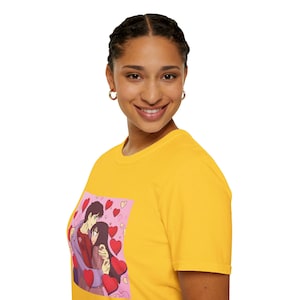 Love Unisex Softstyle T-Shirt - Cute Heart Design, Valentine&#39;s Day Shirt, Romantic Gift, Couples Tee, Comfortable Top