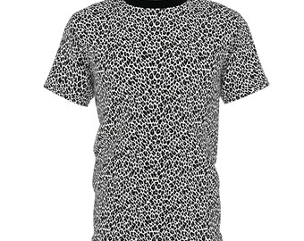 T-shirt Homme Léopard Imprimé Graphique Blanc - 100% Coton - Taille S M L XL - Neuf Avec étiquettes