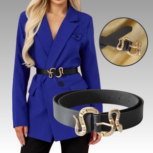 Snake Buckle Belt, Ladies Jeans Belt, Serpent Waistband
