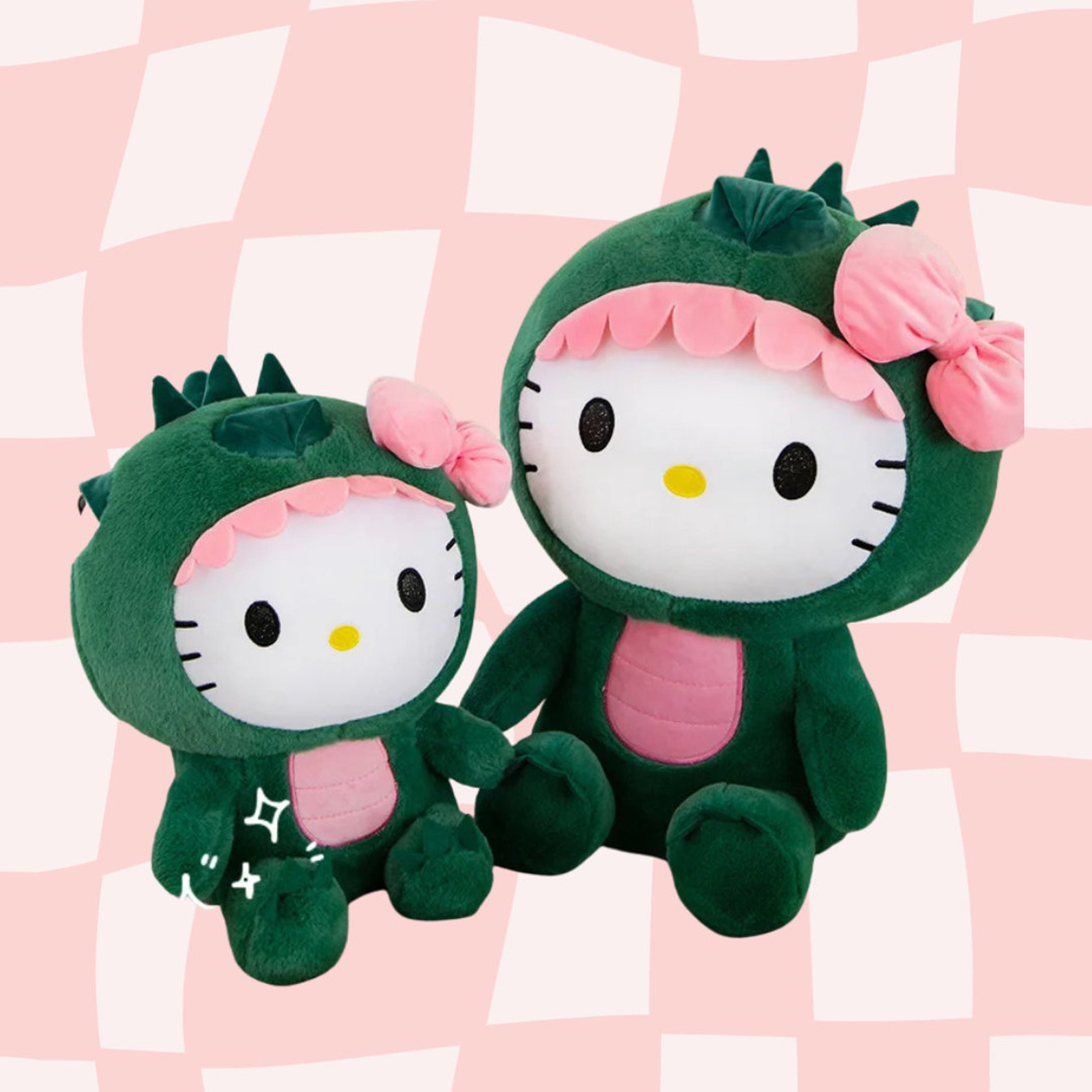 Sanrio Hello Kitty Dinosaur Plush Toy for Kids Kawaii Sleeping Etsy