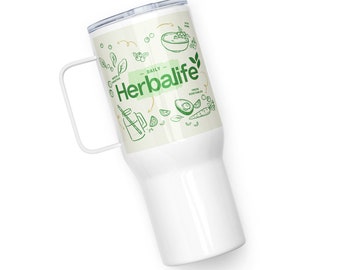 Custom Herbalife Travel Mug: 25oz Thermo Cup with Handle