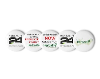 Herbalife Pin Buttons: Motivational Badges, Set of 5