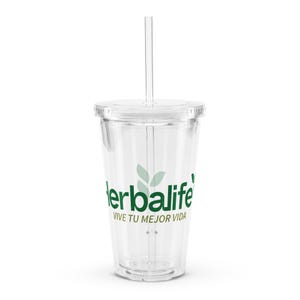 Herbalife Nutrition  Tumbler Herbalife new logo Acrylic Cup Herbalife Cup with Straw Clear plastic tumbler vaso de Herbalife español