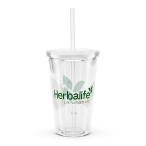 Herbalife Nutrition  Tumbler Herbalife new logo Acrylic Cup Herbalife Cup with Straw Clear plastic tumbler