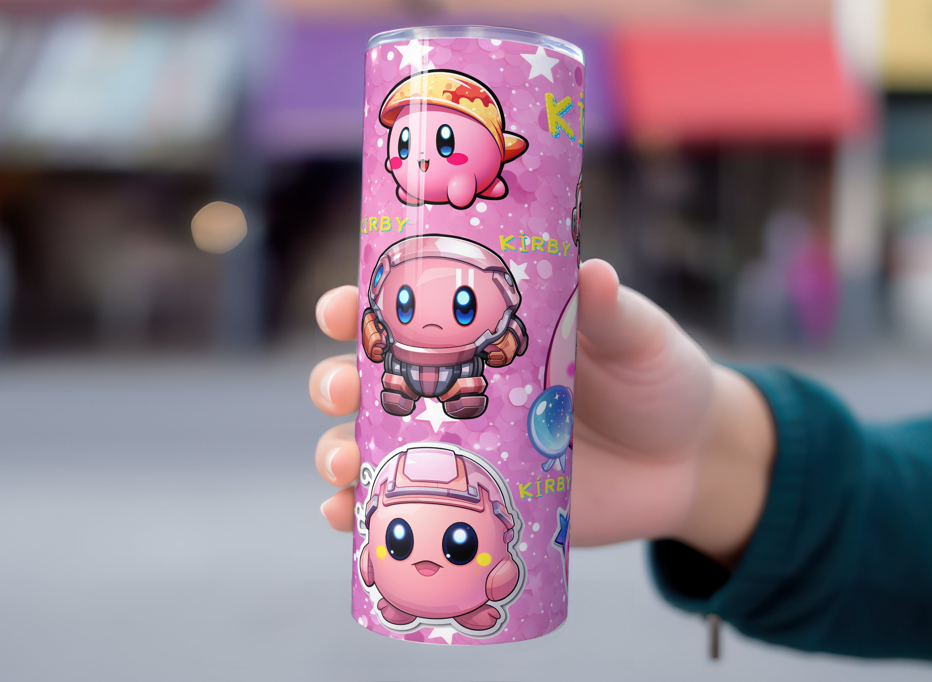 Kirby Tumbler Wrap,kirby, Instant Download,20oz Tumbler,christmas Tumbler,tumbler Wrap,kirby Png