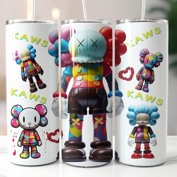 2 Kaws,kaws tumbler, kaws tumbler wrap, kaws sublimation, kaws tumbler png,sublimation tumbler, tumbler design, tumbler png, skinny tumbler