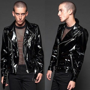 Vinyl trucker jacket new arrivals
