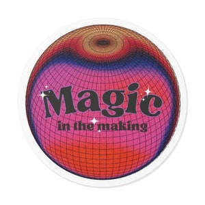 Vaporwave Y2k Sticker | Aesthetic Round Vinyl Stickers | Dreamcore Sticker