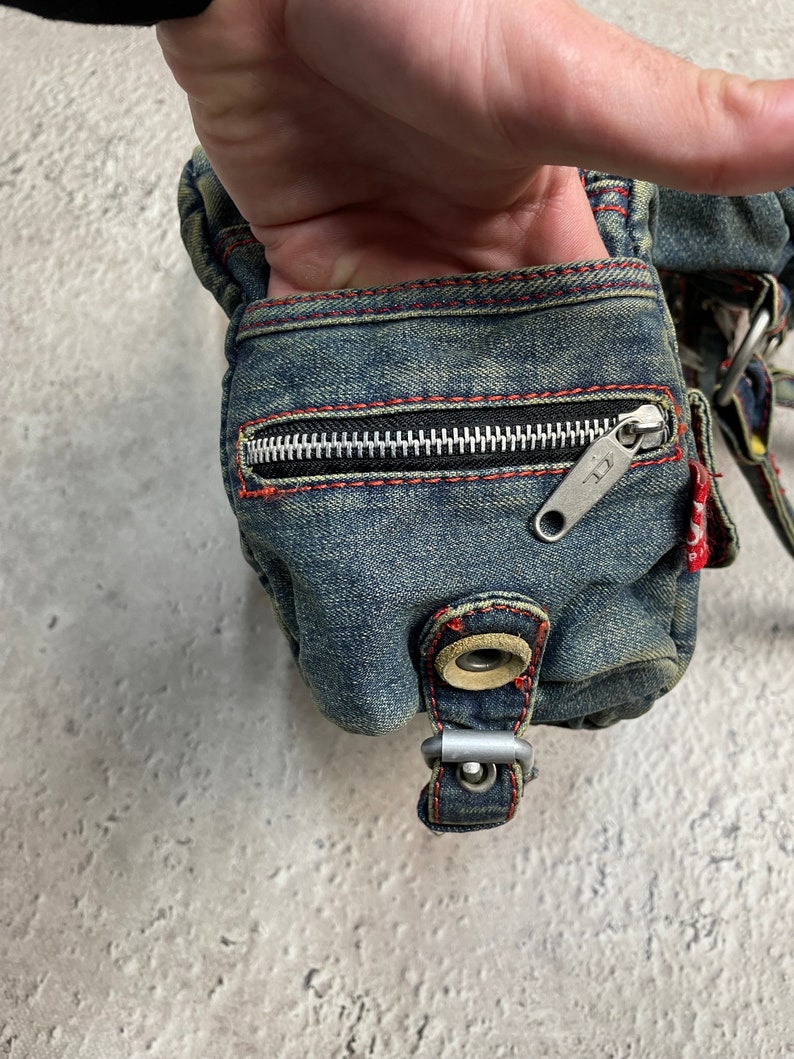 Vintage Diesel Sling Bag Jeans Vintage Y2K Multi Pocket Bag Military
