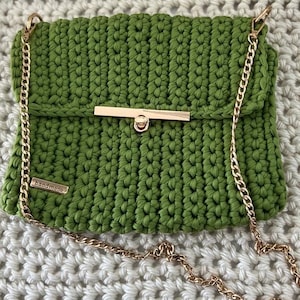Clara-gehaakte schoudertas, handgemaakte tas, moderne stijl, handgebreide tas, gehaakte tas, 4 kleuren, handgemaakte tas, handgeweven crossbody tas
