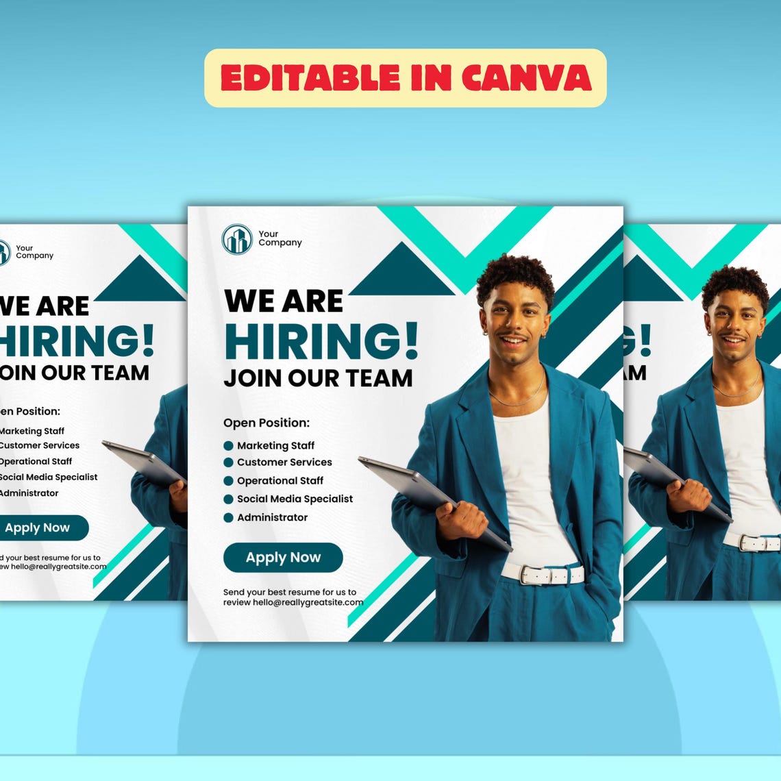 Encoder Hiring Editable Editable Hiring Flyer Template: Modern Canva Design (digital) - Etsy