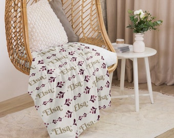 Baby blanket with name Personalized baby blanket Gift for birth Cuddly blanket personalized Girl baby gift Dog blanket Puppy blanket
