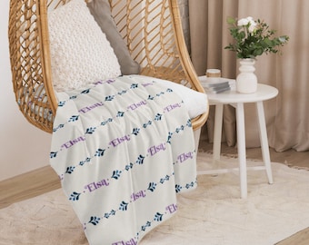 Baby blanket with name Personalized baby blanket Gift for birth Cuddly blanket personalized Girl baby gift Dog blanket Puppy blanket