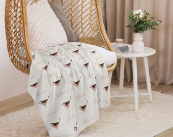 Manta de bebé con nombre Manta de bebé personalizada Regalo para el nacimiento Manta de peluche personalizada Regalo de bebé niña Manta de bebé con motivo