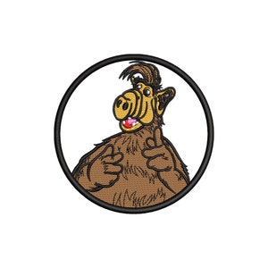 ALF, Alien Life Form. Machine Embroidery Design. Digitized embroidery