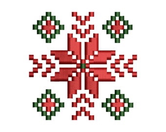 Ornament Machine Embroidery Design. Folk Machine embroidery design. Digitized embroidery