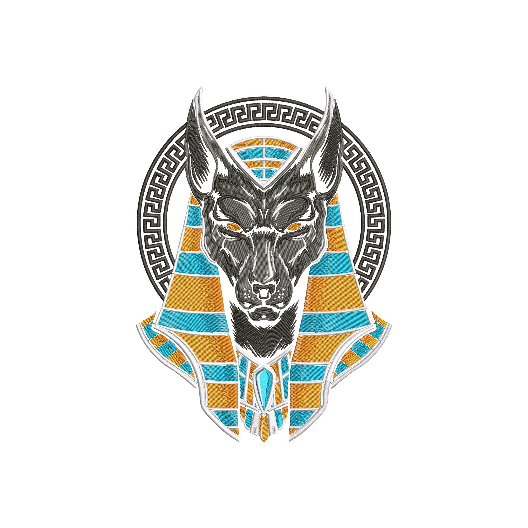 Anubis Embroidery Design