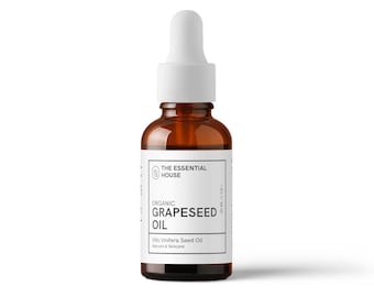 Huile de pépins de raisin biologique - pressée à froid | Corps | Visage | Cheveux | Huile végétale 100 % pure et naturelle | 30 ml