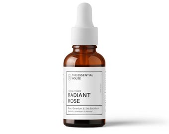 Tónico facial Radiant Rose / Brillo natural, hidratación y equilibrio con agua de rosas, geranio y espino amarillo / 30 ml