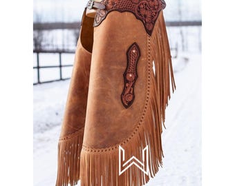 Wasachtige leren westernkurken: lichtbruine cowboyuitrusting