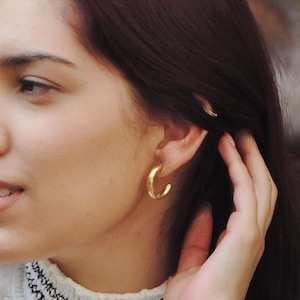 Hoop Earrings in Gold & Silver, Huggie Hoop, Gold Earrings, Silver Hoop Earrings, Creole Hoop Earrings in Silver, Creole Earrings