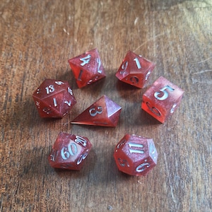 Health Potion Dice Set, TTRPG dice, DND dice, Dice sets, Gamer gift, Resin dice, Nerdy gift