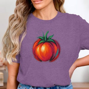 Tomato T Shirt, Vibrant Foodie Tee, Organic Veggie Graphic, Fresh Garden Produce Design, Colorful Vegetarian Shirt, Cute Fruit Tee