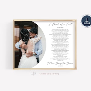 Testi di canzoni di ballo padre e figlia con foto regalo, canzone del primo ballo della figlia, regalo per il padre della sposa, idee regalo per padre e figlia