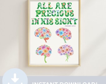 Neurodiversity Inclusion Poster: Christian Autism ADHD Art (Digital Download