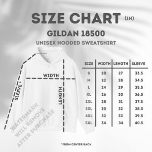 Size Chart Gildan 18500 Size Chart Gildan 18500 Mockup Gildan Sweatshirt Size Measurements