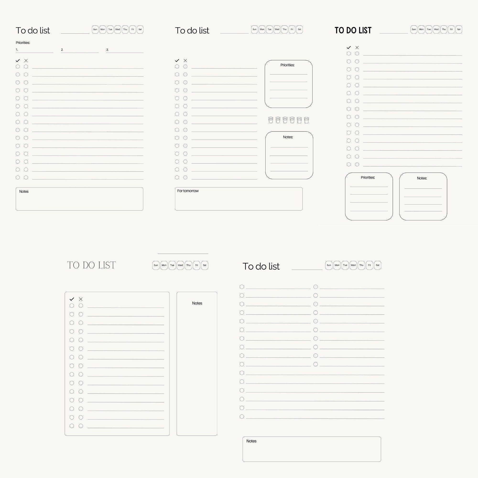 Digitale To Do Liste A4 Vorlage, Dark Mode To Do List Seite, Undatierte