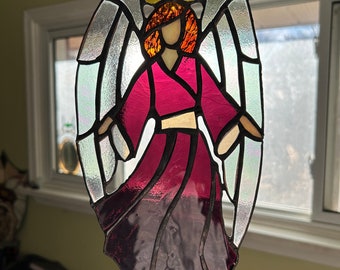 Angle Stained glass sun catcher