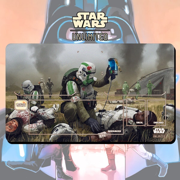 Playmat TCG Star Wars: Unlimited Stormtroopers Survivors - 24" x 14" inches (600 x 350 mm) - Trading Card Game