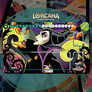 Tapete de jogo Lorcana TCG - A Grande Malévola - 24" x 14" polegadas (600 x 350 mm) - Jogo de cartas colecionáveis